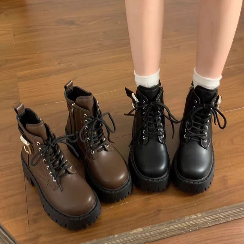 Chunky Lace-Up Martin Boots