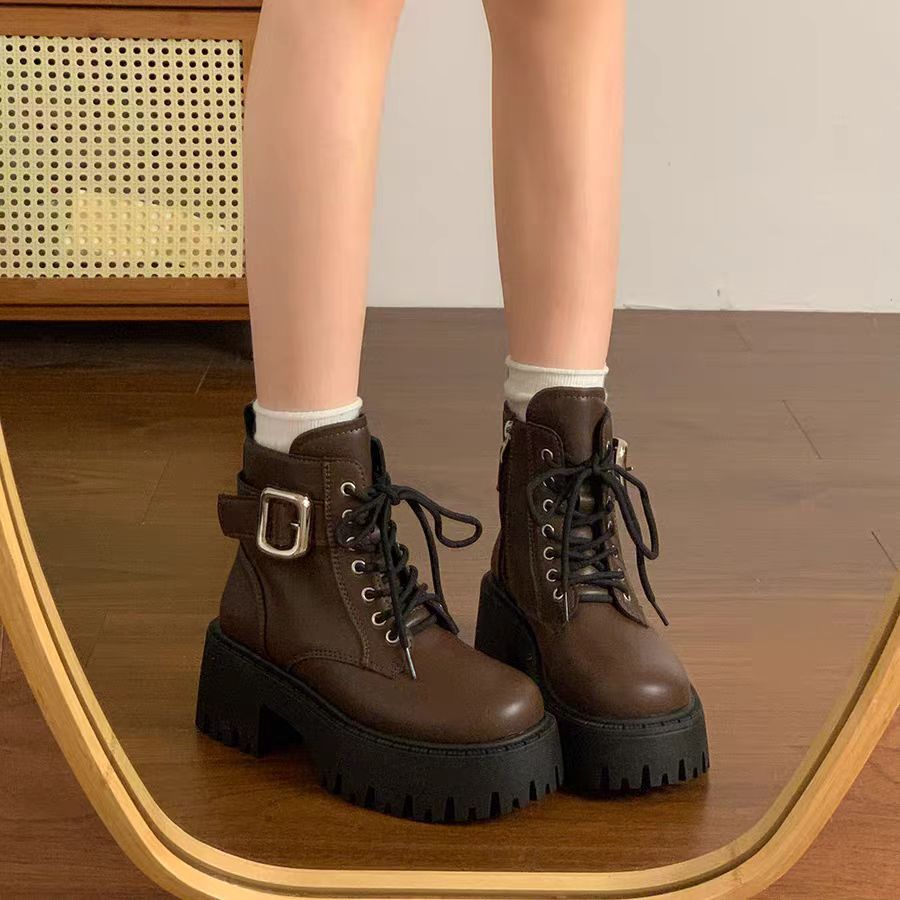 Chunky Lace-Up Martin Boots