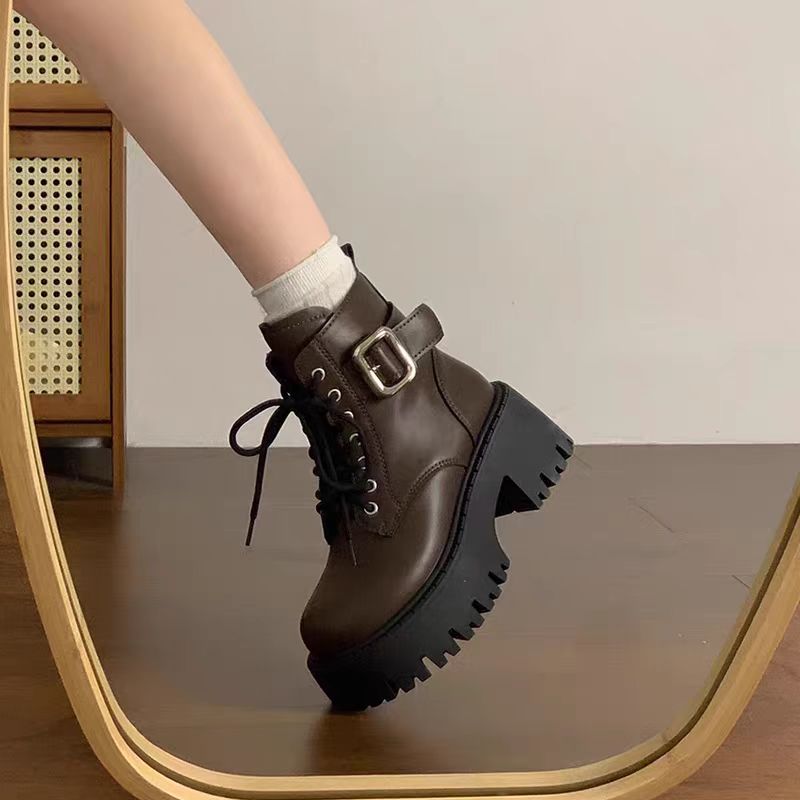 Chunky Lace-Up Martin Boots