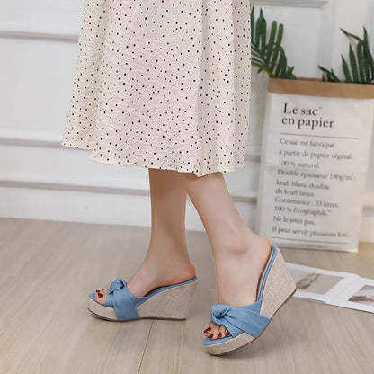 Chic  Espadrille Wedge Sandals with Double Straps
