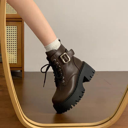 Chunky Lace-Up Martin Boots