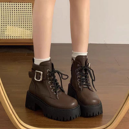 Chunky Lace-Up Martin Boots