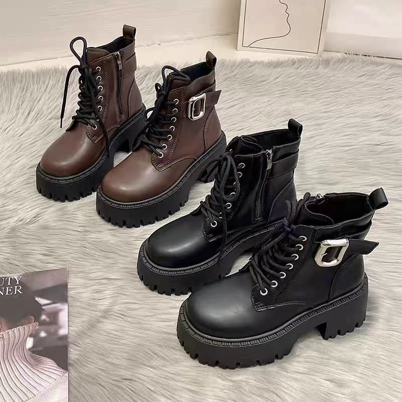 Chunky Lace-Up Martin Boots