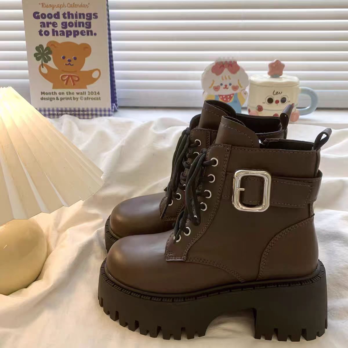 Chunky Lace-Up Martin Boots