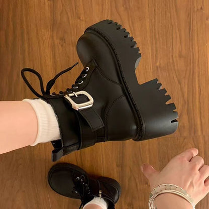 Chunky Lace-Up Martin Boots