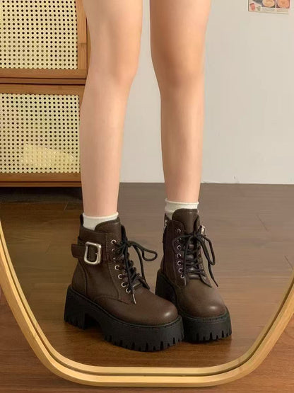 Chunky Lace-Up Martin Boots