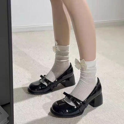 Patent Leather Square Buckle Pumps – Chic & Versatile