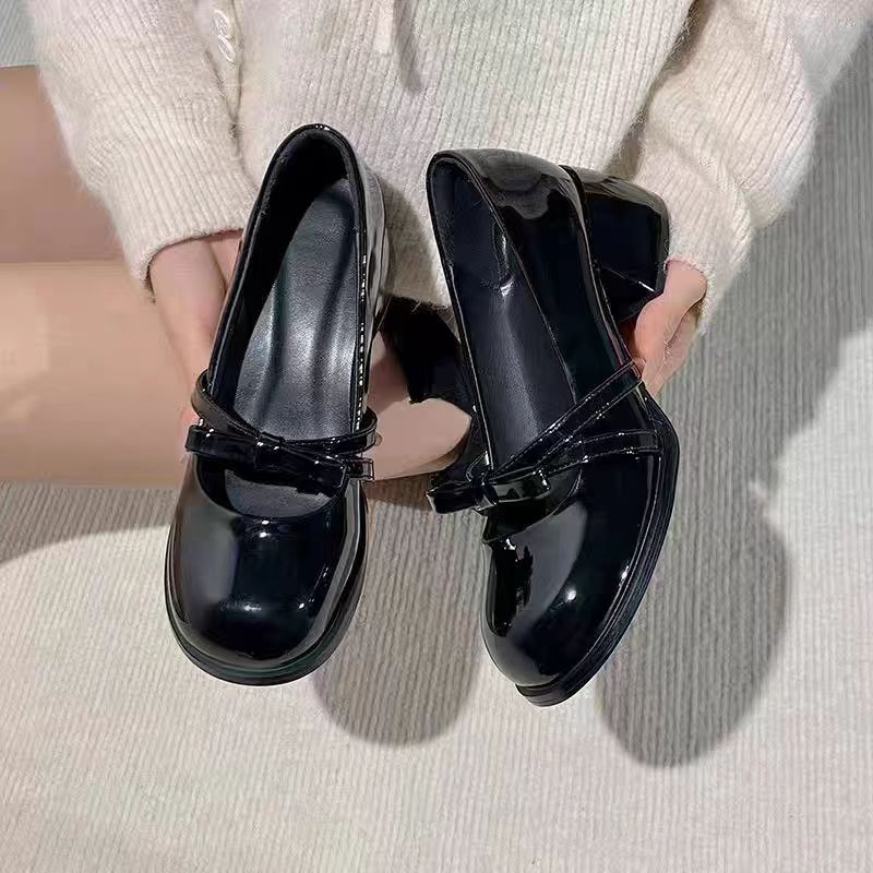 Patent Leather Square Buckle Pumps – Chic & Versatile