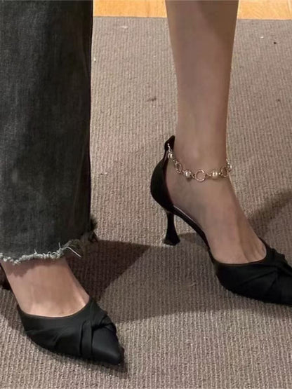 Chic Chain Strap High Heels – Pointed Toe Party Shoes for Women