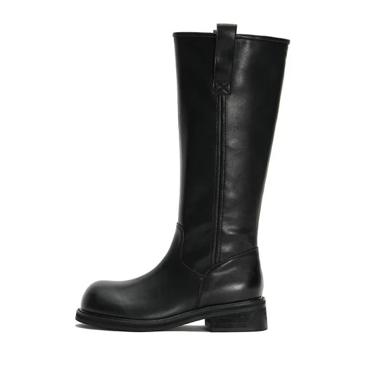 Women’s Multi-Strap Mid-Calf Riding Boots | Retro Biker Style