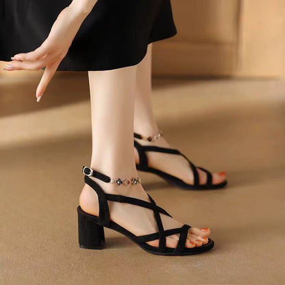Elegant Cross Strap High Heels for Women – Fashion Party Sandals