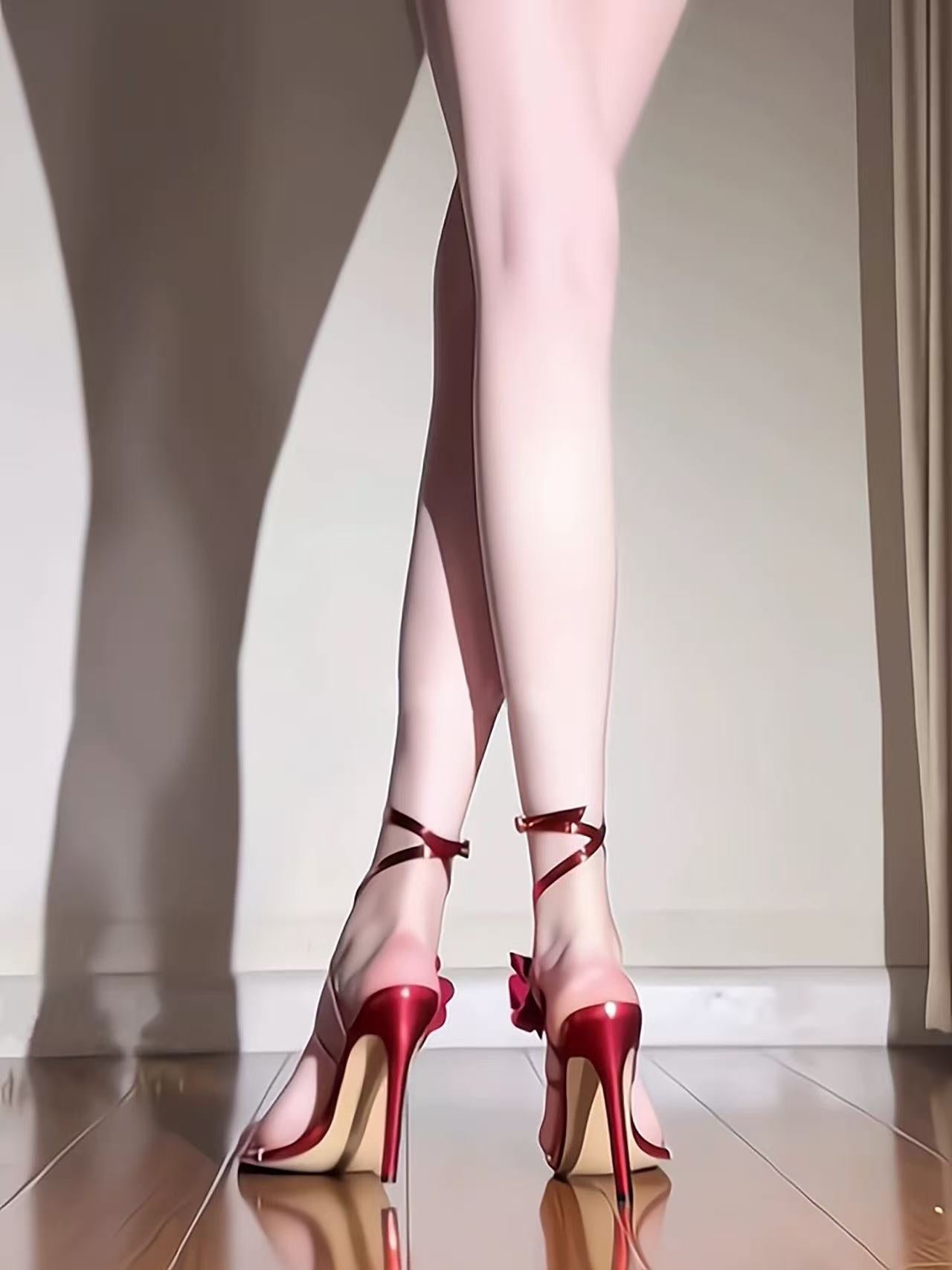 Elegant Strappy Rose High Heel Sandals – Romantic Choice for Dates & Parties