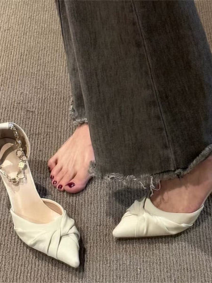Chic Chain Strap High Heels – Pointed Toe Party Shoes for Women