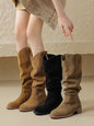 Women’s Suede Casual Mid-Calf Boots | Comfortable Retro Style